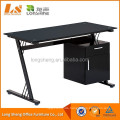 Long Office Tempered Glass Computer Table